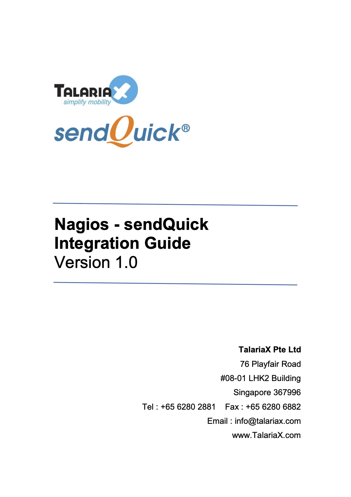 You are currently viewing Nagios Integration sendQuick Guide Version 1.0