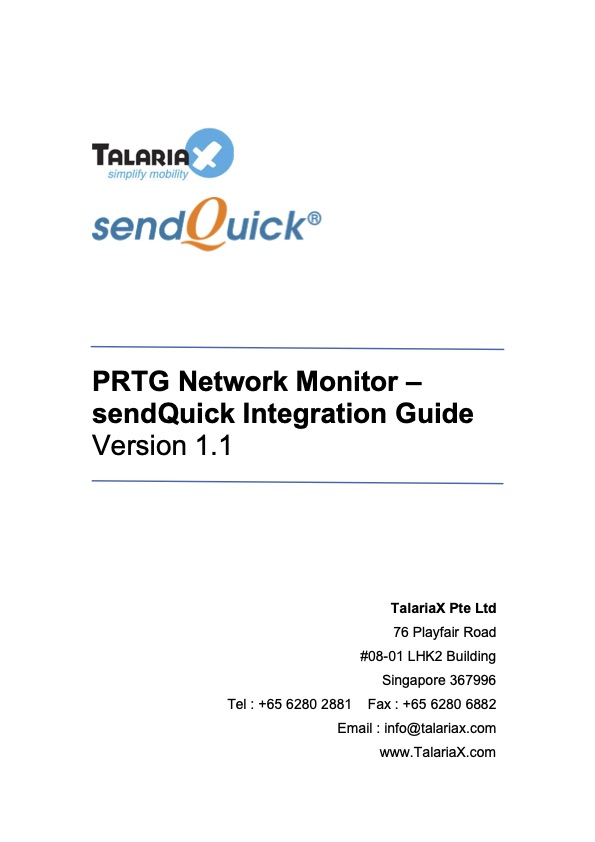 You are currently viewing PRTG Network Monitor sendQuick Integration Guide Version 1.1